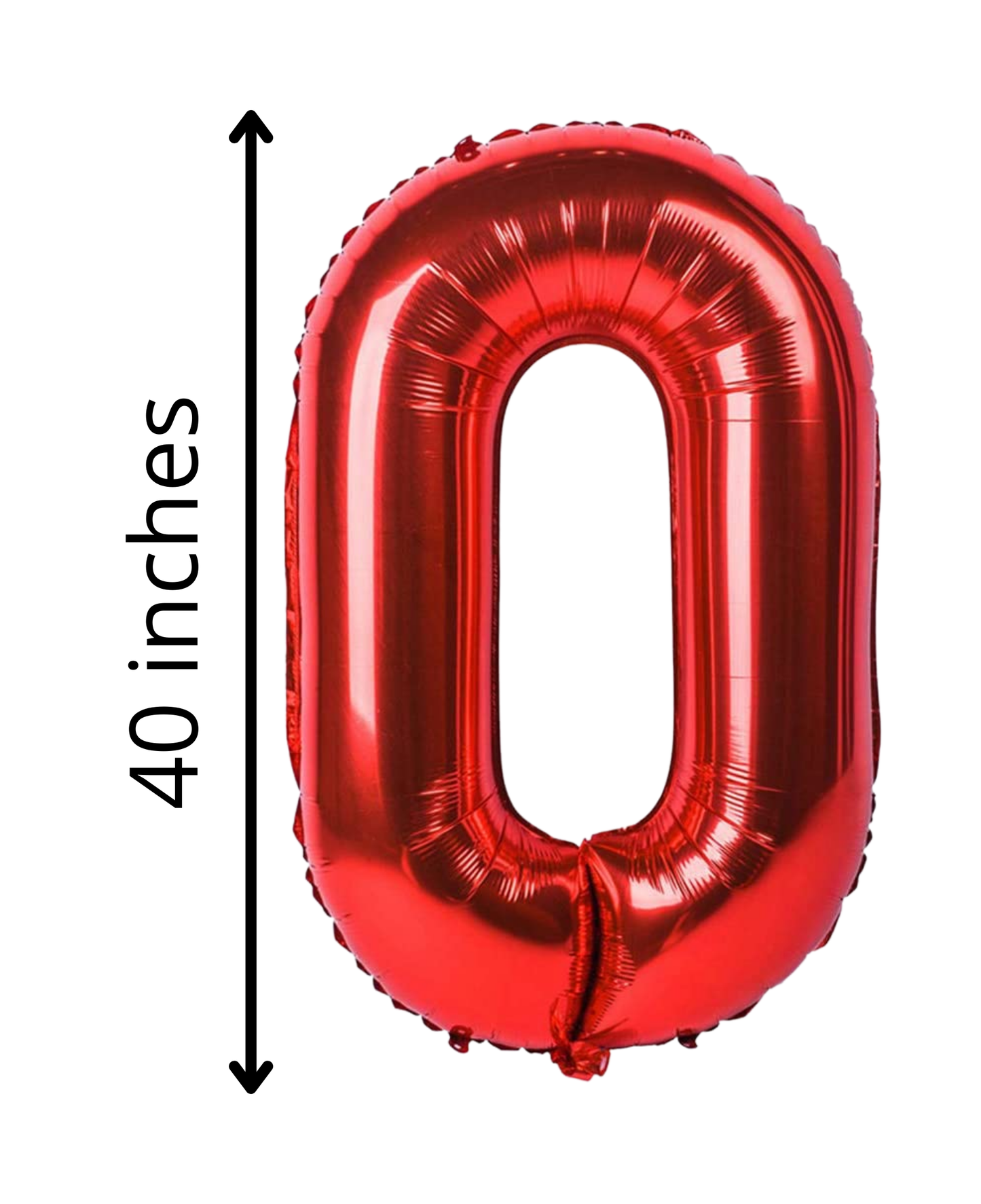 40 Inch Red Numbered 0-9 Balloons For Birthdays, Parties and Anniversaries. Large Foil Inflatable Balloons - Virtuenity