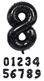 40 Inch Black Numbered 0-9 Balloons For Birthdays, Parties and Anniversaries. Large Foil Inflatable Balloons - Virtuenity